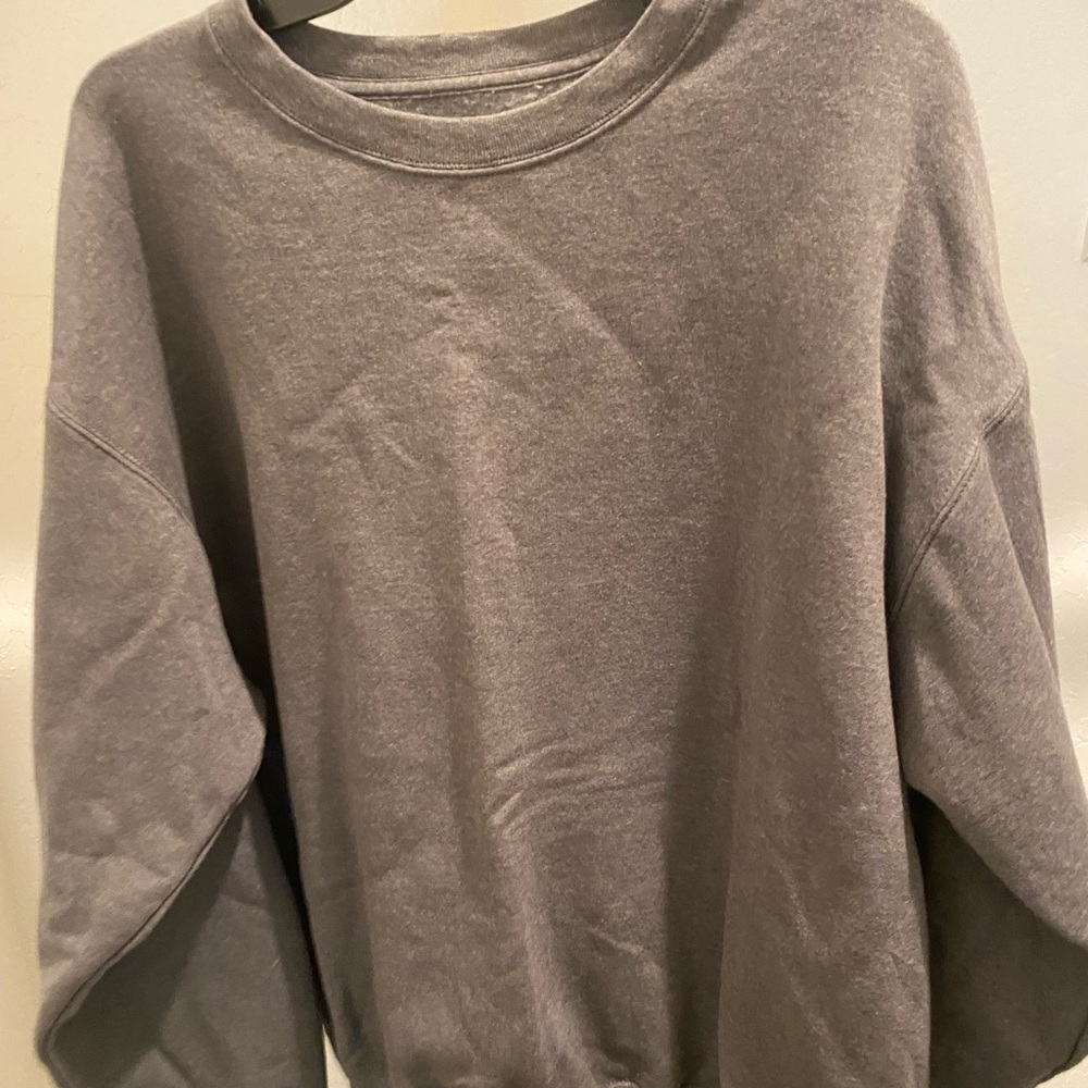 Fruit of the loom charcoal gray sweater.